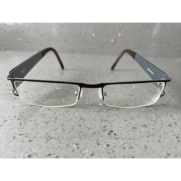 Xenith x168 51-18-140mm 7A Eye Glasses Frames ONLY Burgundy red half rim - Picture 1 of 12